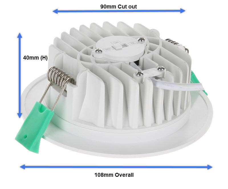 CLIXMO 13W LED BEAM DOWNLIGHT FLUSH DIMMABLE CCT