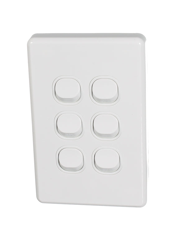 NLS 6 GANG LIGHT SWITCH