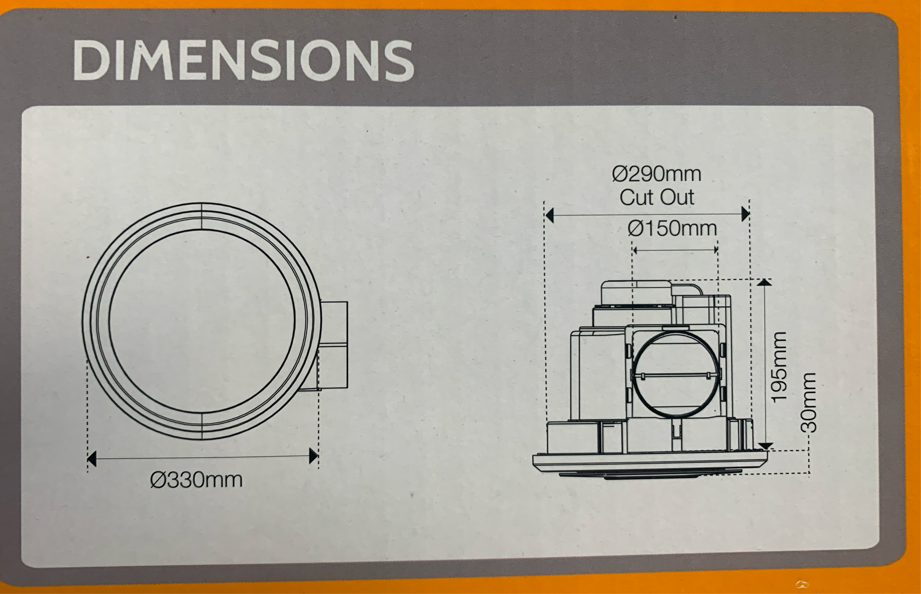 ELITE ROUND EXHAUST FAN 290MM