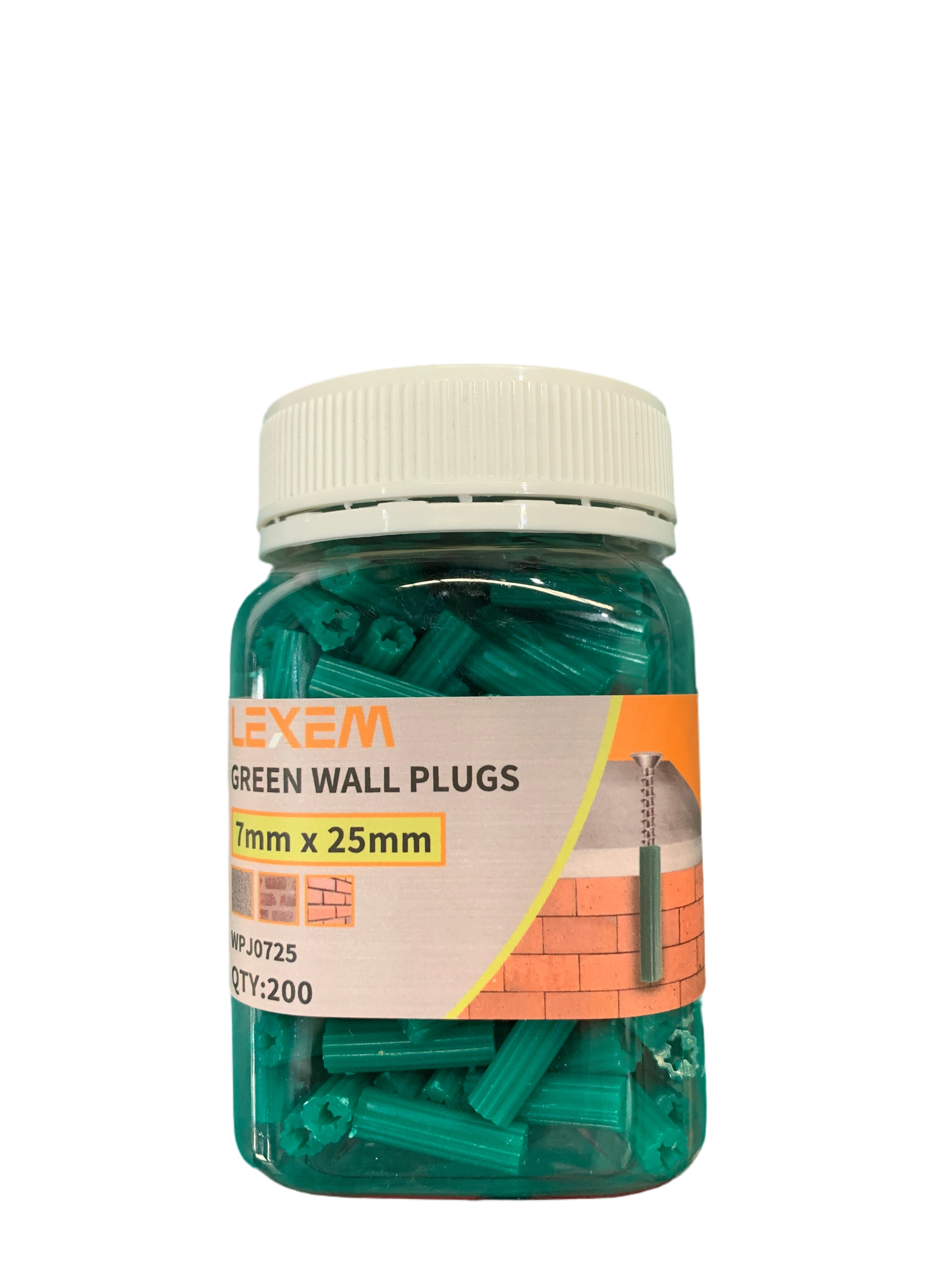 LX GREEN PLUG 7GX25MM 200(PCS)  in JAR