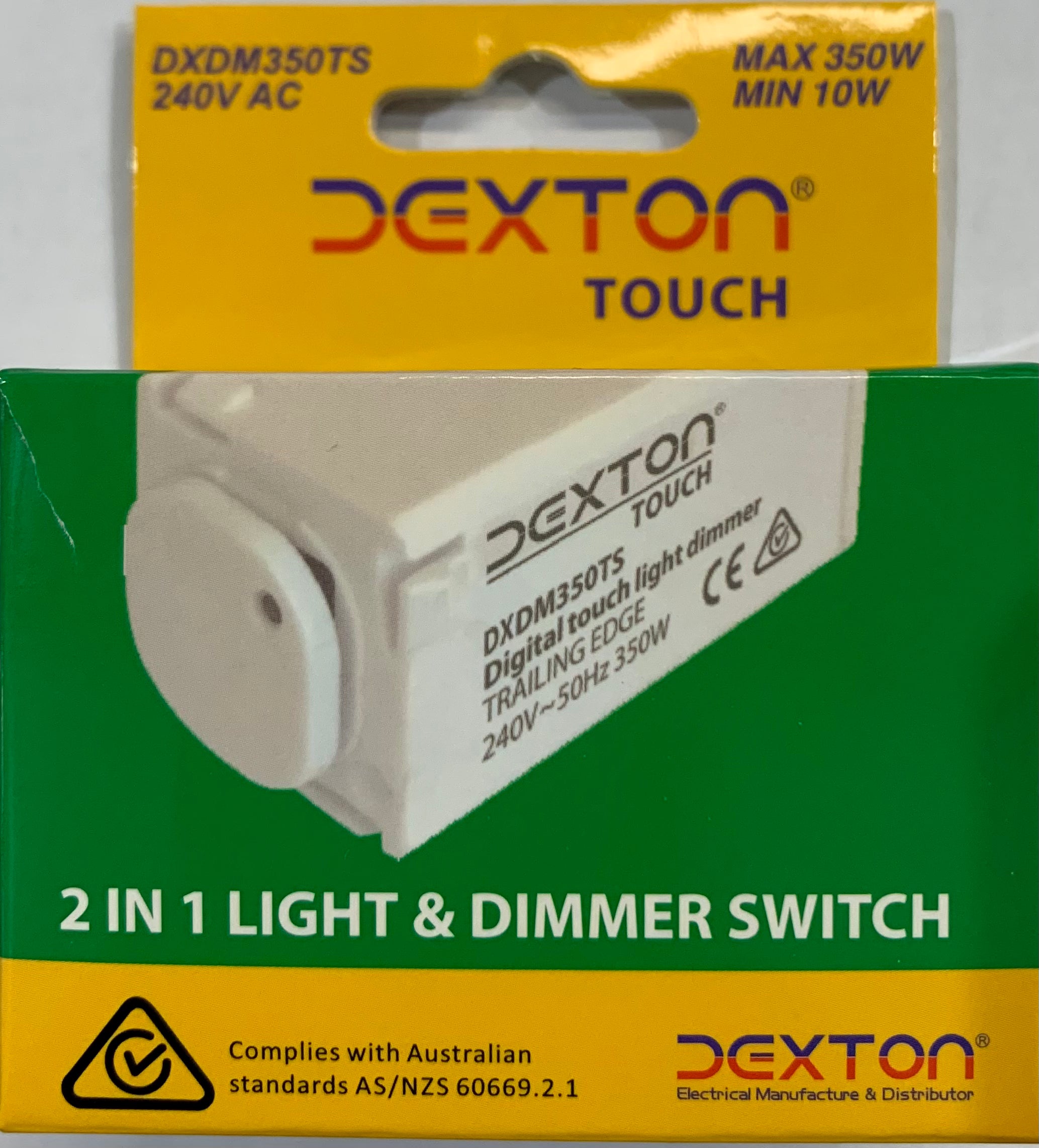 LIGHT DIMMER PUSH BUTTON TOUCH 2in1 ONOFF CLIPSAL COMPATIBLE 350W