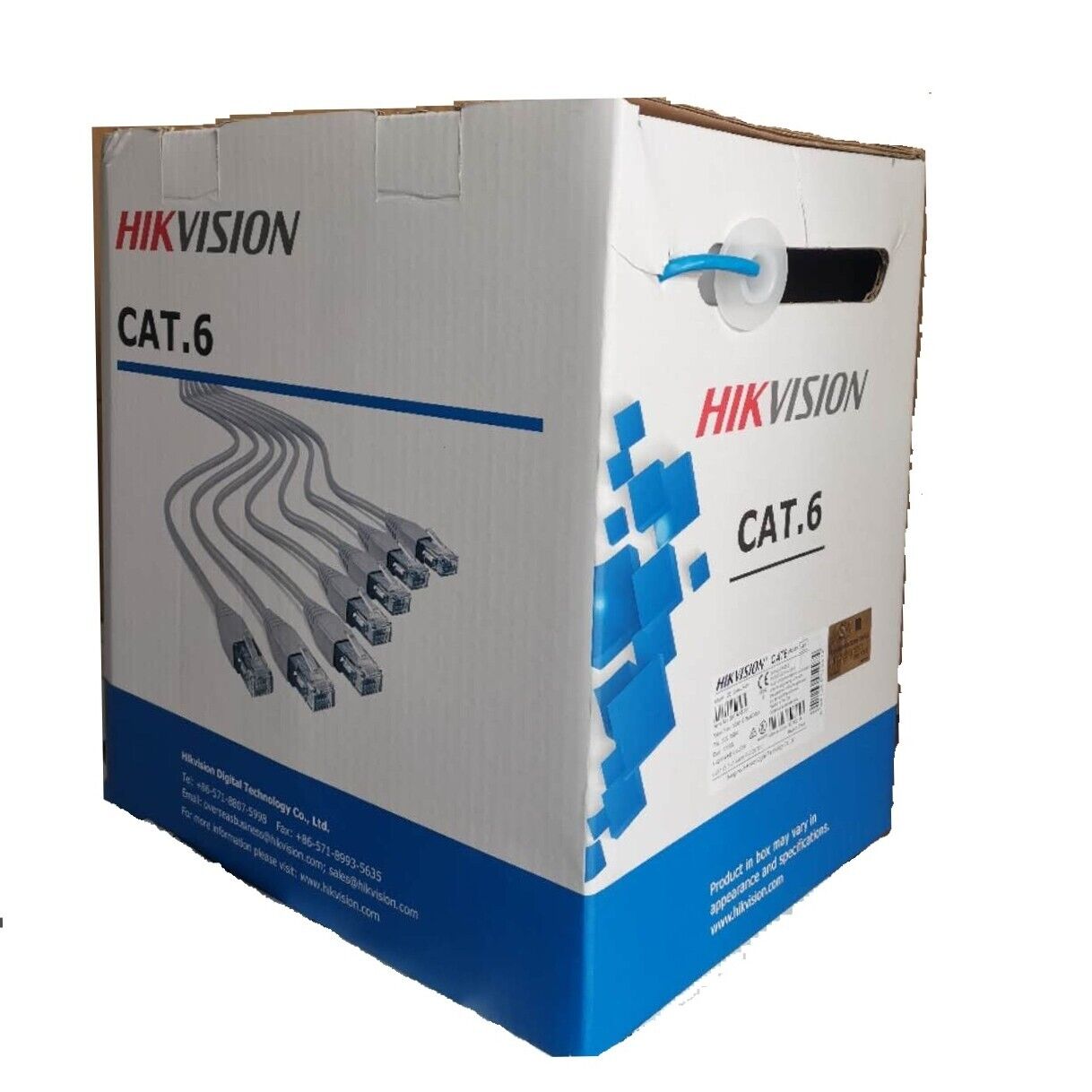 HIKVISION 305 m CAT6 UTP Network Cable (Solid Copper, 0.53 mm, CM) BLUE COLOUR